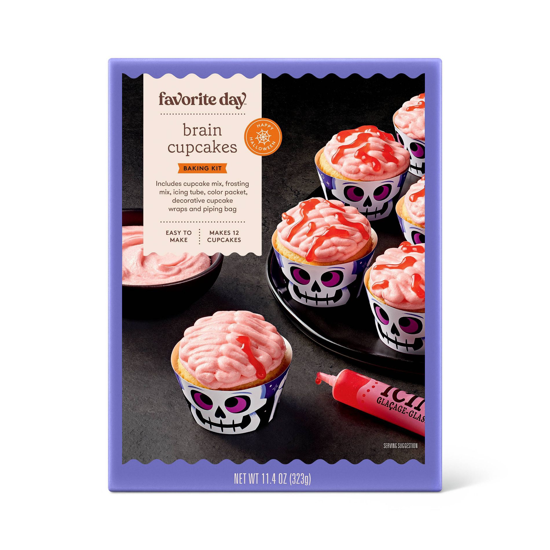 Halloween Brains Cupcake Kit - 11.4oz - Favorite Day™