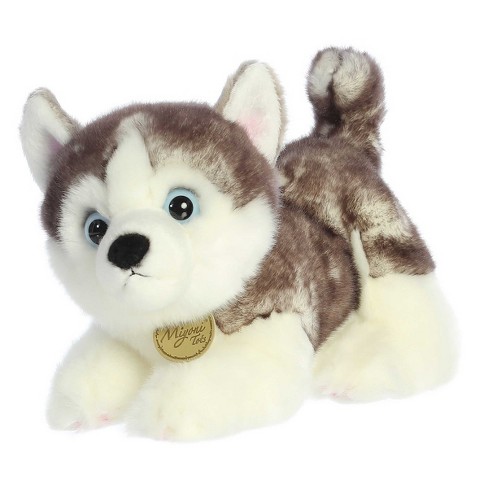 Aurora Miyoni Tots 10 Siberian Husky Puppy Grey Stuffed Animal : Target
