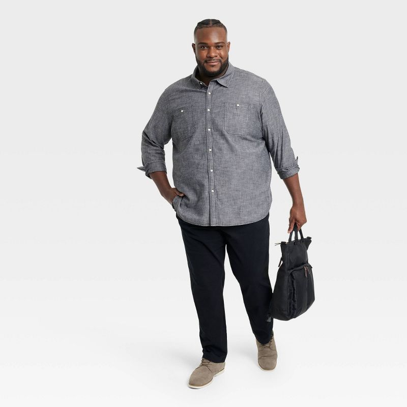 Men's Button-Down Shirt - Goodfellow & Co™ Black Wash, 4 of 5