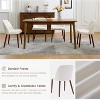 Wooden Dining Chairs Set of 3, Upholstered Kitchen Dining Room Chairs with Padded Seat and Wood Legs, for Kitchen, Dining Room, Restaurant, Cafe - 4 of 4