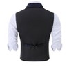 Men's Paisley Suit Vest and Tie Set Classic Floral Necktie Square Gothic Waistcoat for Tuxedo - 3 of 4