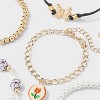 Girls' 5pk Rose Charm Bracelet Set - art class™ - 3 of 3