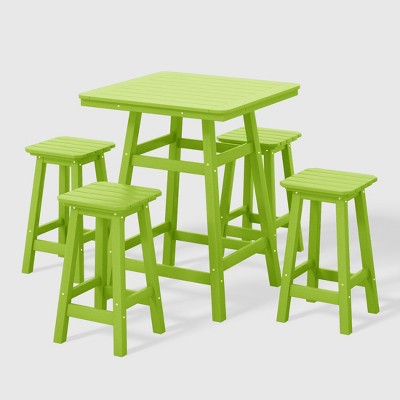 WestinTrends Malibu All Weather Hdpe Outdoor Patio Counter Height Dining Set (5-Piece)