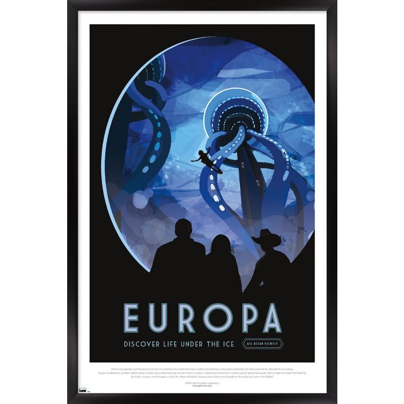 Trends International NASA - Europa Travel Poster Framed Wall Poster Prints, 1 of 7