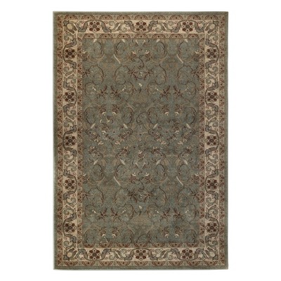 Traditional Floral Scroll Indoor Runner or Area Rug by Blue Nile Mills