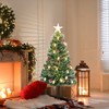 Tangkula 5/6/7 FT Christmas Tree Artificial Xmas Tree w/ 8 Lighting Modes 49/64/80 Warm LED Lights - 4 of 4