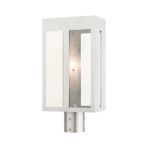 Livex Lighting Lafayette 1 - Light Post Light in  Brushed Nickel - 1 of 2