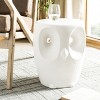 Owl Garden Stool - ACS4567 - Indoor/Outdoor - White - Safavieh - 2 of 4