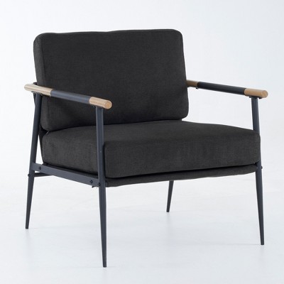 Dexmalle Mid-century Accent Chair Armchair with Metal Frame