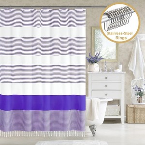 LunaLulinlk Tassel Shower Curtain Set with Hooks - 1 of 4