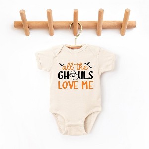 The Juniper Shop All The Ghouls Love Me Bats Baby Bodysuit - 1 of 3