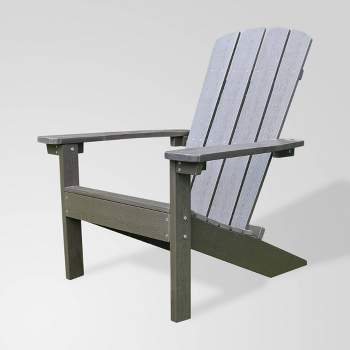 Lakeside Faux Wood Adirondack Outdoor Portable Chair Espresso - Merry Products