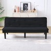 KWPZQEB 65.7" Sofa Bed, Corduroy Loveseat Sofa with Adjustable Backrest & Button Design, Dual-Purpose Floor Sofa Bed for Living Room, Small Space - 2 of 4