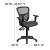 Flash Furniture Mid-Back Transparent Black Mesh Multifunction Executive Swivel Ergonomic Office Chair with Adjustable Arms - 4 of 4
