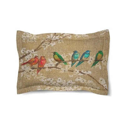 Laural Home Birds and Blossoms 20" x 26" Comforter Sham