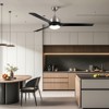 Warmiplanet 60' Ceiling Fans with Lights and Remote Control, Brushed Nickel, DC Motor, 3 blades - 3 of 4