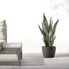 Ecopots Stockholm Durable Modern Round Indoor/Outdoor Recycled-Based Composite Flower Pot Planter - 3 of 4