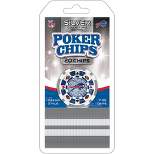 MasterPieces Casino Style 20 Piece 11.5 Gram Poker Chip Set NFL Buffalo Bills Silver Edition