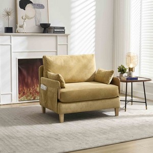 APRILSOUL Foldable sofa bed recliner,3-in-1 convertible, mid-century modern, for small spaces, three pillows,for bedroom study room guest - 1 of 4