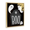 Stupell Industries Boo Haunted Night Gravestone  Floating Frame Canvas Art - 2 of 4