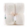 Berkshire Blanket & Home Co. 2pk 300 Recycled Fluffie Throw Blanket Delicate Marble Cream: GRS & Oeko-Tex Certified, Non-Woven, 55x70" - 2 of 3
