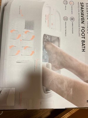 Sharper Image SpaHaven Heated Foot Bath Massager with LED Display - White