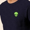 Dalix Alien Embroidered Fleece Crewneck Long Sleeve Sweatshirt Mens - 4 of 4