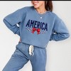 Simply Sage Market America Galaxy Coquette  Lightweight Garment Dyed Sweatshirt - 2 of 4