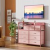 Dresser TV Stand with Power Outlet, Bedroom Dresser with 9 Drawers, Chest of Drawers, Steel Frame Storage Closet for Living Room Hallway - 3 of 4
