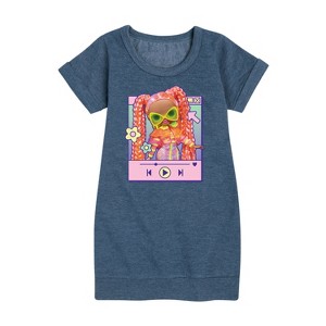 Girls' - LOL Surprise! - Play Dazzle Music Graphic Short Sleeve Fleece Dress - 1 of 4