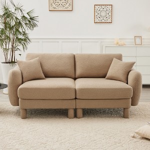 GDFStudio Serena Modern 78'' Boucle Uphostered Sectional Loveseat with Thick Cushions - 1 of 4