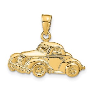 Black Bow Jewelry 14k Yellow Gold Classic Antique Car Polished Pendant - 1 of 4
