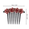 Unique Bargains Women's Crystal Plum Blossoms Side Comb 1 Pc - 2 of 4