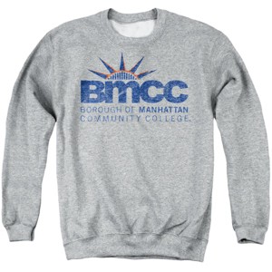 Men's Borough Of Manhattan Community College Distressed Primary Logo Crewneck Sweatshirt - 1 of 4