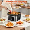 7.5QT Air Fryer with 8 Presets, Viewing Window & Light, Top Searing Grill, Nonstick Basket, 95% Less Oil Cooking, Includes 100 Liners, Black - 3 of 4