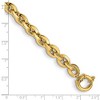 Black Bow Jewelry 8mm 14K Yellow Gold Hollow Knife Edge Rolo Chain Bracelet, 8 Inch - 3 of 4