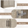 70 Inch Tall Kitchen Pantry Cabinet, Freestanding Storage Cabinet with 4 Doors and Adjustable Shelves, For Dining Room, Bathroom, Living Room - 4 of 4
