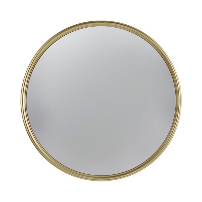 GlasFlength Decorative Wall Mirrors Circle Accent Mirror Wall Mirror Antique Classic Mirror Decorative Mirror for Living Room, Gold, 15"*1.2"*15"