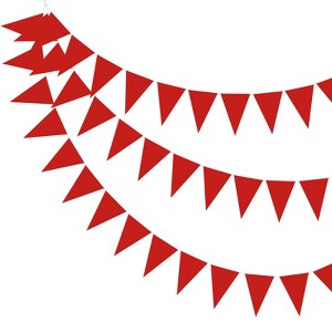 Unique Bargains 49ft Felt Fabric Triangle Bunting Garland Party Banner 1 Pcs - 1 of 4