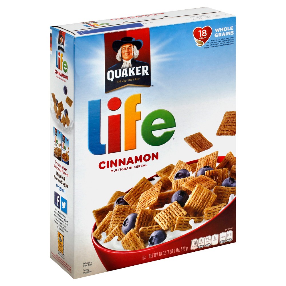 UPC 030000060834 product image for Quaker Life Cinnamon Cereal 21 oz | upcitemdb.com