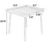VYNXARIA 5-Piece Plastic chair and steel table Outdoor Dining Set, plastic Chairs and Table Set for Garden Patio, Brown - 4 of 4
