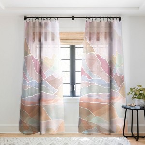 Sewzinski Pastel Mountains Single Panel Sheer Window Curtain - Society6 - 1 of 4