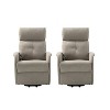 Set of 2 Gina Mid-century Power Remote Recliner with Metal Base  | ARTFUL LIVING DESIGN - 2 of 4