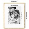 Americanflat Picture Frame with Bamboo-Style Molding and Shatter-Resistant Glass and Mat - Gallery Style Frames for Tabletop or Wall Display - 2 of 4