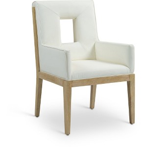 Meridian Furniture,Gwendolyn Vegan Leather Dining Arm Chair - 1 of 4