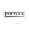 HomeRoots 10" X 36" White And Black Wash Dry Fold Metal Wall Decor - 3 of 4