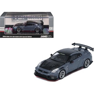 2024 Nissan GT-R (R35) Nismo Gray with Carbon Hood and Top "Hong Kong Toy Car Salon 2024" 1/64 Diecast Model Car by Inno Models - 1 of 4