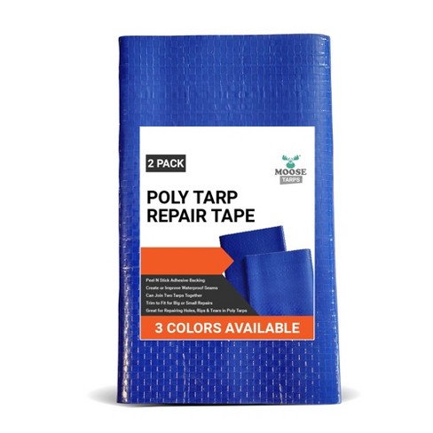 Moose Supply Heavy Duty Waterproof Poly Tarp Repair Tape, Blue 2 Pack :  Target