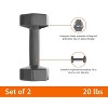 Keppi 20lb Vinyl Coated Dumbbell - 2 of 4