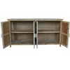 60" Sideboard Buffet Cabinet,Vintage Accent Credenza Storage with Carved Doors,Media Console Cabinet for Entryway - 4 of 4